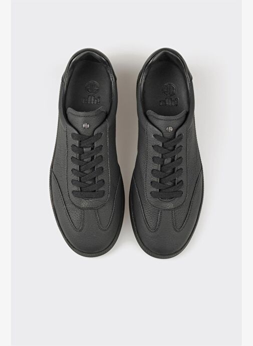 Siyah Deri Erkek Günlük Ayakkabı - Görsel 8