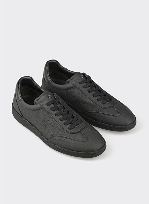 Siyah Deri Erkek Günlük Ayakkabı - Görsel 4