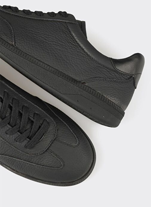 Siyah Deri Erkek Günlük Ayakkabı - Görsel 11