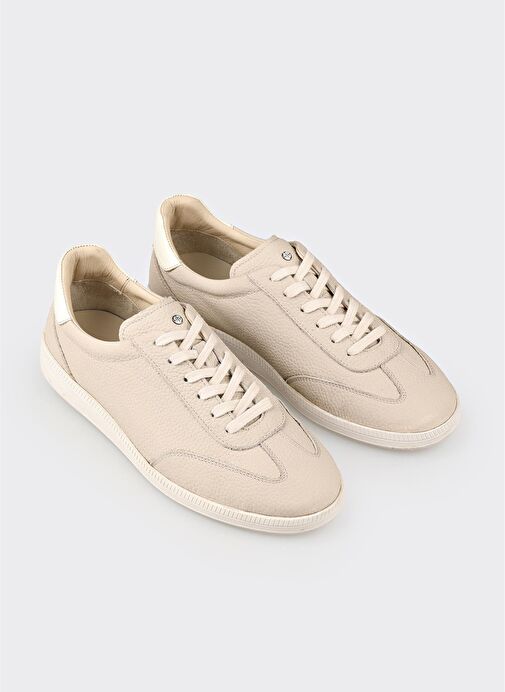 Bej Deri Erkek Günlük Ayakkabı - Görsel 3