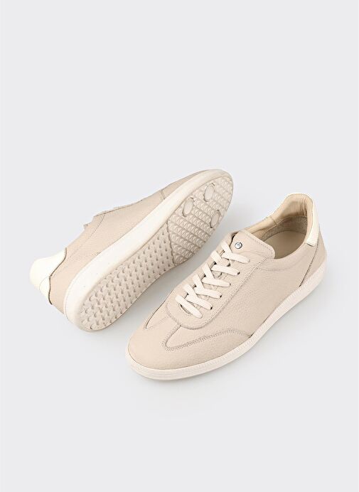 Bej Deri Erkek Günlük Ayakkabı - Görsel 4