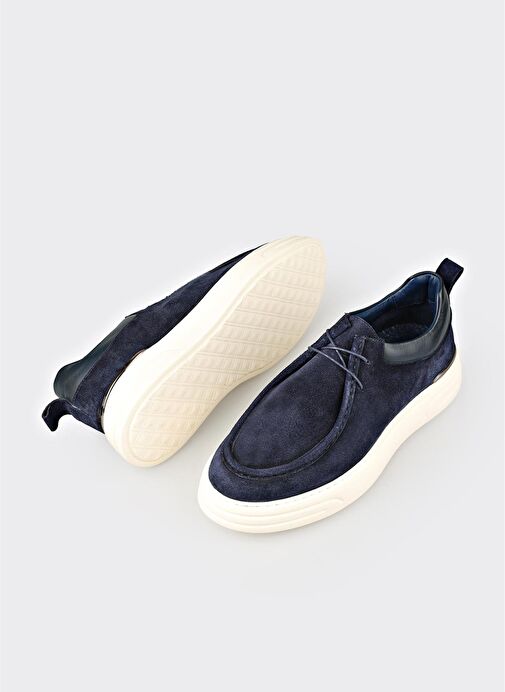 Lacivert Deri Erkek Günlük Ayakkabı - Görsel 4