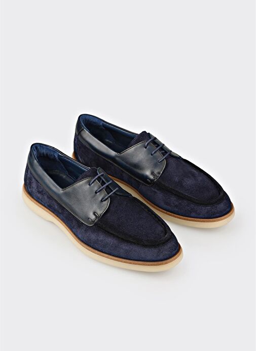 Lacivert Deri Erkek Günlük Ayakkabı - Görsel 3