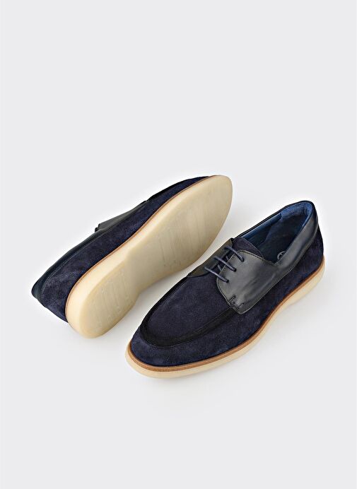 Lacivert Deri Erkek Günlük Ayakkabı - Görsel 4