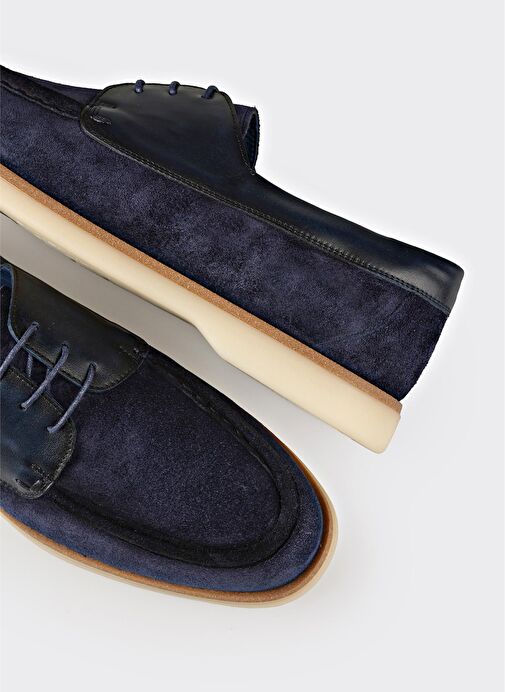 Lacivert Deri Erkek Günlük Ayakkabı - Görsel 6