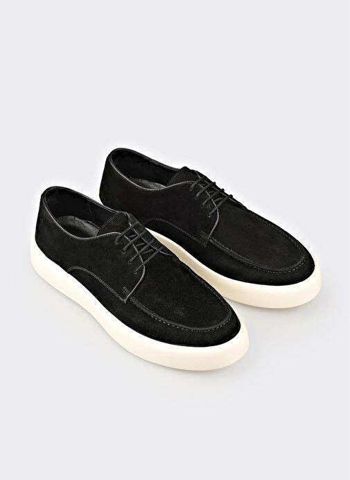 Siyah Deri Erkek Günlük Ayakkabı - Görsel 3
