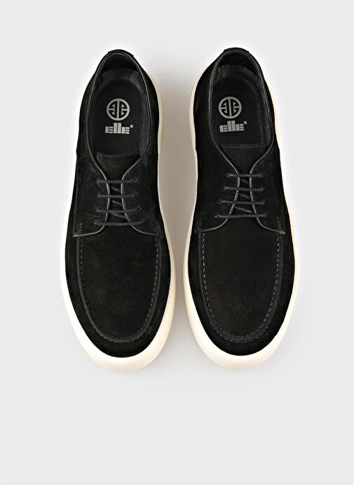 Siyah Deri Erkek Günlük Ayakkabı - Görsel 5