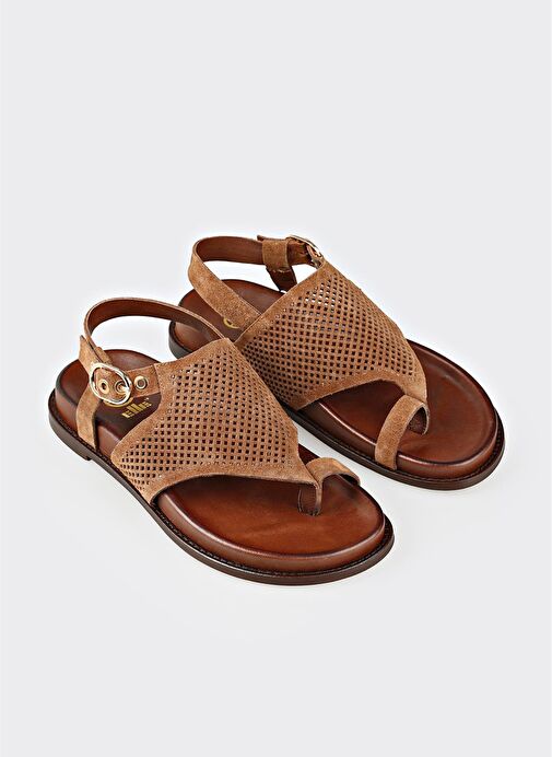 Taba Deri Kadın Sandalet - Görsel 3