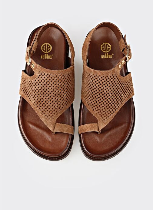 Taba Deri Kadın Sandalet - Görsel 5