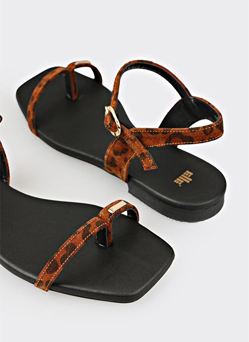 Taba Deri Kadın Sandalet - Görsel 6