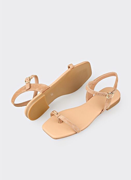 Naturel Deri Kadın Sandalet - Görsel 4