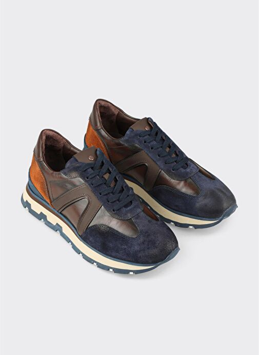 Lacivert Deri Erkek Spor Ayakkabı - Görsel 3