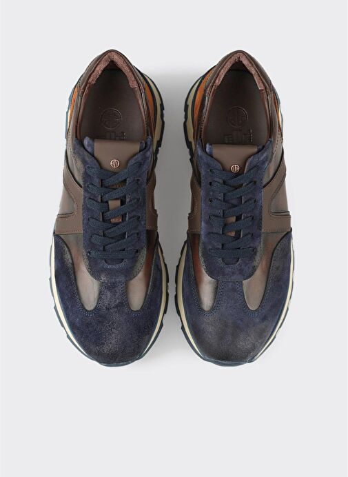 Lacivert Deri Erkek Spor Ayakkabı - Görsel 5