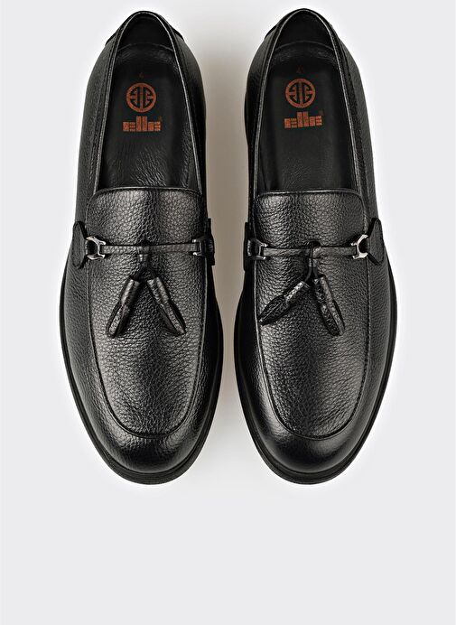 Siyah Deri Erkek Günlük Ayakkabı - Görsel 5