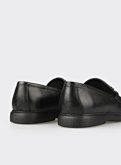 Siyah Deri Erkek Günlük Ayakkabı - Görsel 6