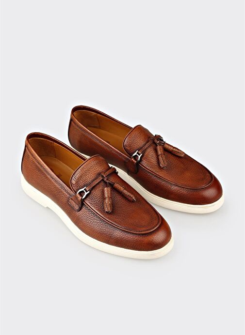 Taba Deri Erkek Günlük Ayakkabı - Görsel 3