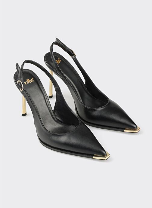 Siyah Kadın Yüksek Topuk Ayakkabı - Görsel 3