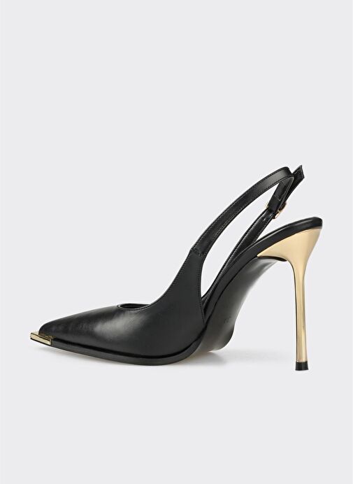 Siyah Kadın Yüksek Topuk Ayakkabı - Görsel 4