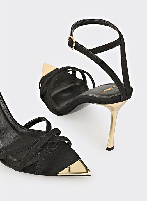 Siyah Kadın Topuklu Ayakkabı - Görsel 5