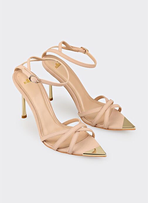 Naturel Kadın Topuklu Ayakkabı - Görsel 3