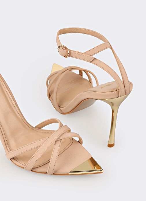 Naturel Kadın Topuklu Ayakkabı - Görsel 5