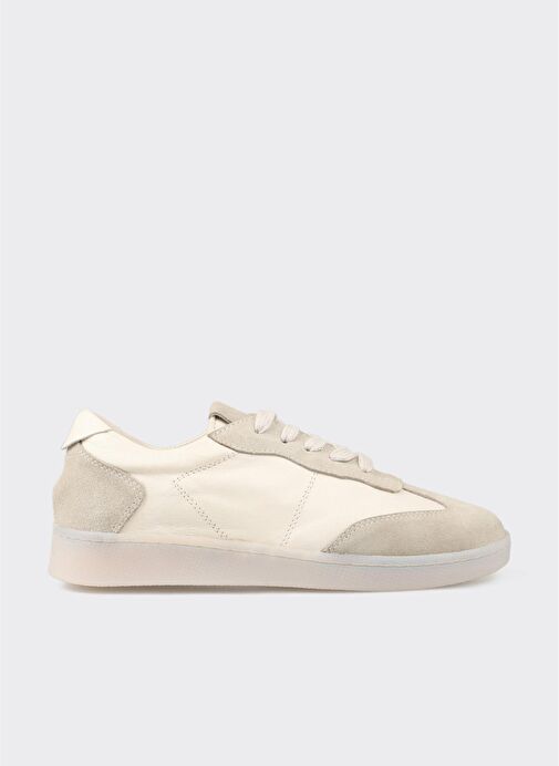 Bej Deri Kadın Spor Ayakkabı - Görsel 2