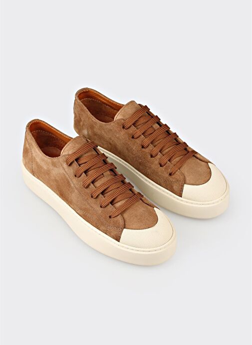 Taba Deri Kadın Spor Ayakkabı - Görsel 3