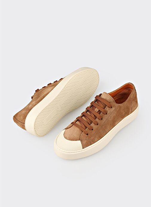 Taba Deri Kadın Spor Ayakkabı - Görsel 4