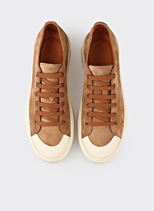 Taba Deri Kadın Spor Ayakkabı - Görsel 5