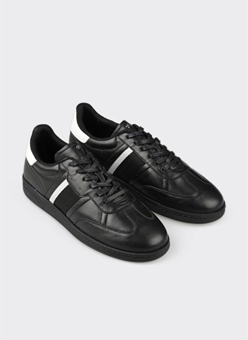 Siyah Deri Erkek Günlük Ayakkabı - Görsel 3