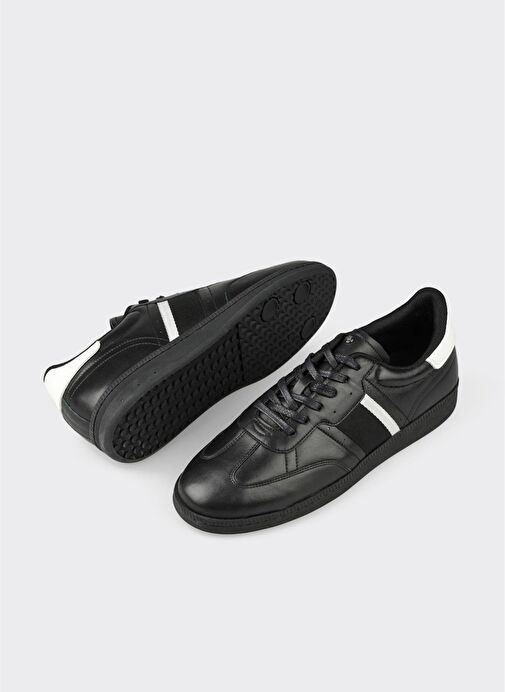 Siyah Deri Erkek Günlük Ayakkabı - Görsel 4