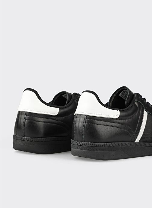 Siyah Deri Erkek Günlük Ayakkabı - Görsel 6