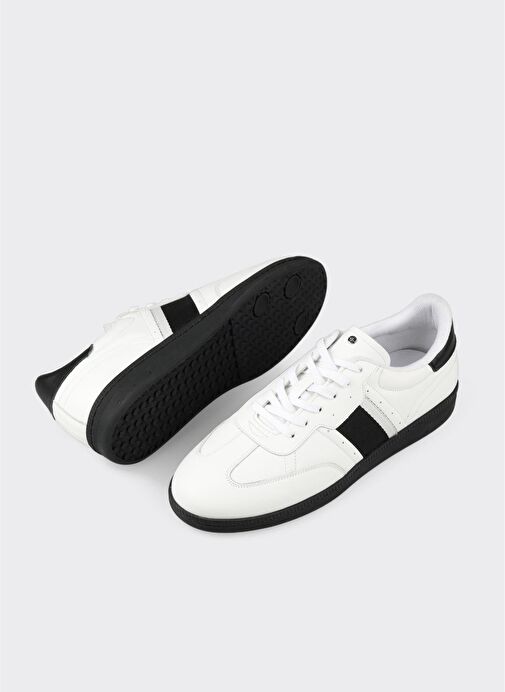 Beyaz Deri Erkek Günlük Ayakkabı - Görsel 4