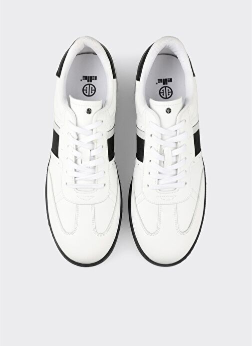 Beyaz Deri Erkek Günlük Ayakkabı - Görsel 5