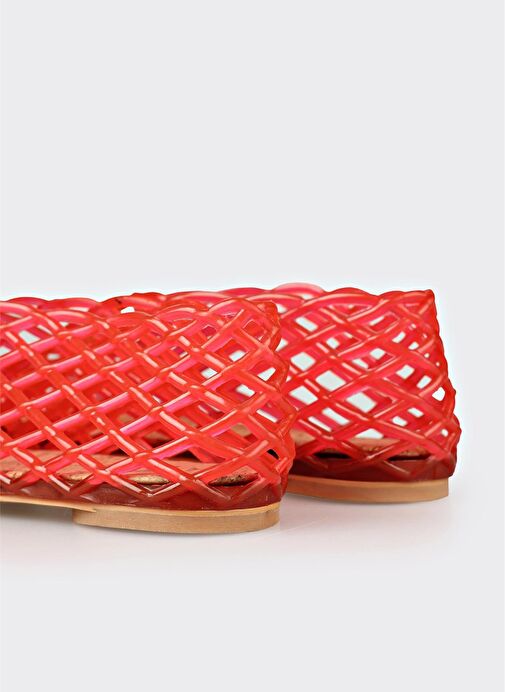 Kırmızı Kadın Sandalet - Görsel 6