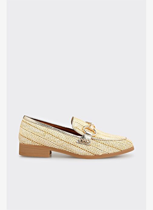 Bej Deri Kadın Günlük Ayakkabı - Görsel 3