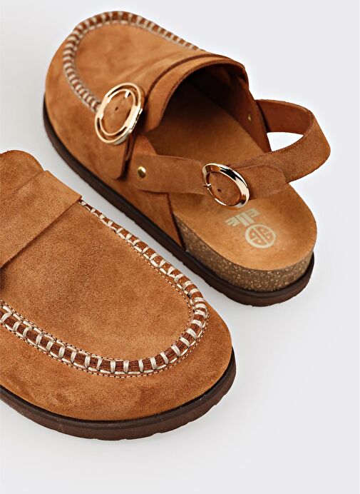 Taba Deri Kadın Terlik - Görsel 6