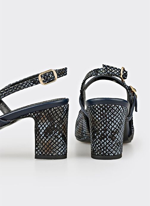 Lacivert Deri Kadın Günlük Ayakkabı - Görsel 5