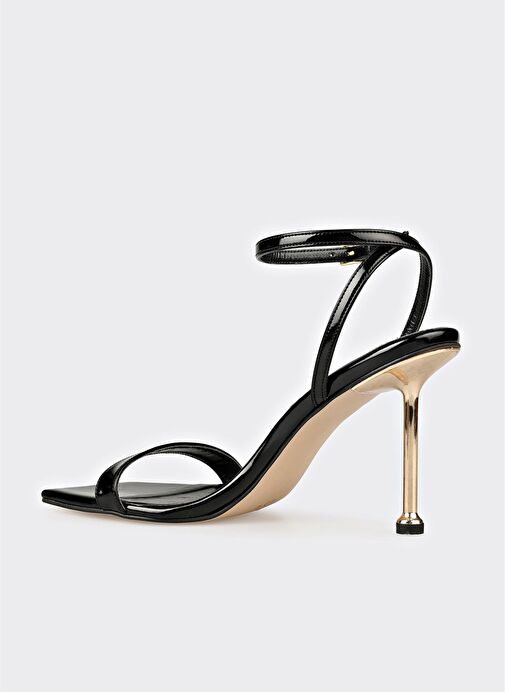 Siyah Kadın Topuklu Sandalet - Görsel 4