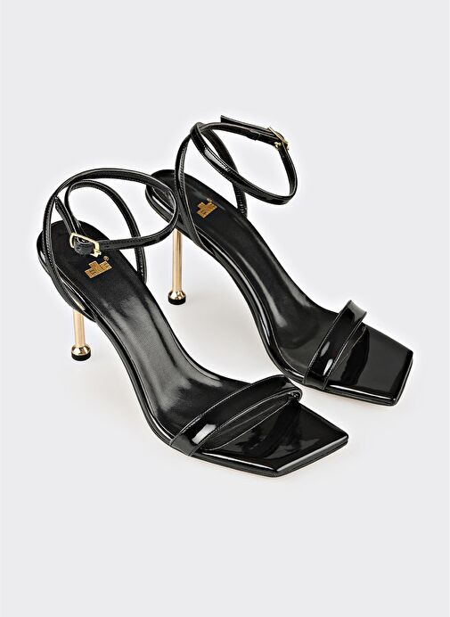 Siyah Kadın Topuklu Sandalet - Görsel 3