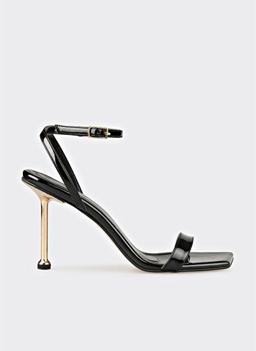 Siyah Kadın Topuklu Sandalet - Görsel 2
