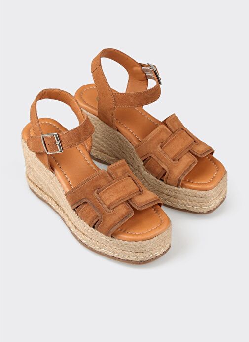 Taba Deri Kadın Sandalet - Görsel 3