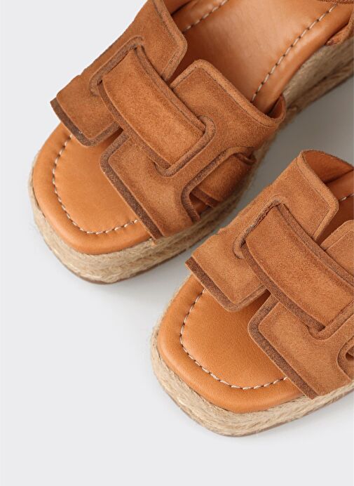 Taba Deri Kadın Sandalet - Görsel 6