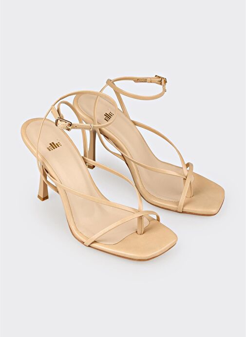 Naturel Kadın Topuklu Sandalet - Görsel 3