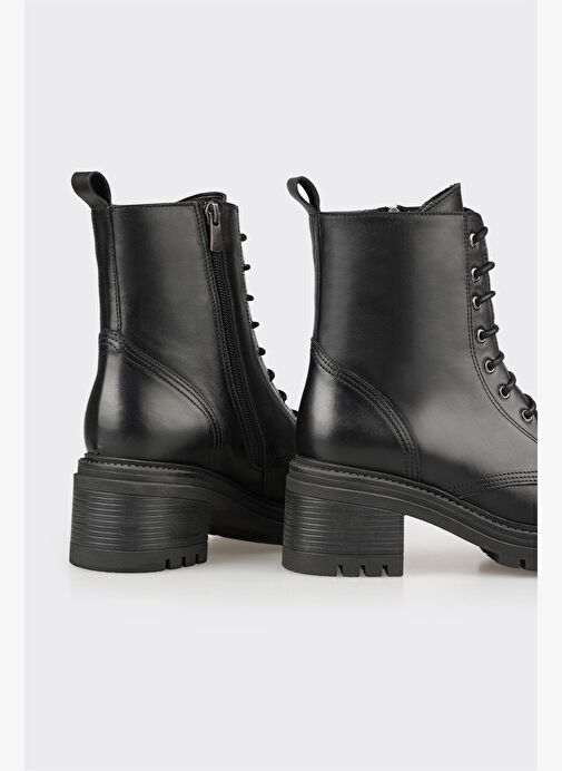 Siyah Deri Kadın Günlük Bot - Görsel 5