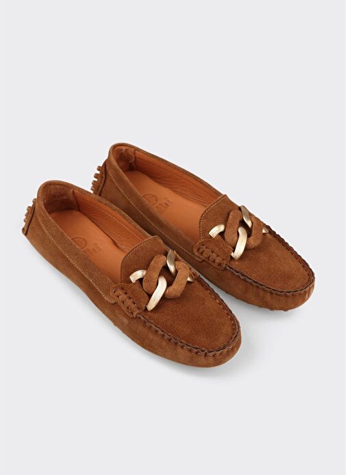 Taba Deri Kadın Günlük Ayakkabı - Görsel 3