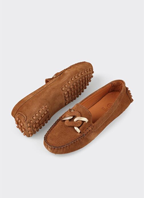 Taba Deri Kadın Günlük Ayakkabı - Görsel 4