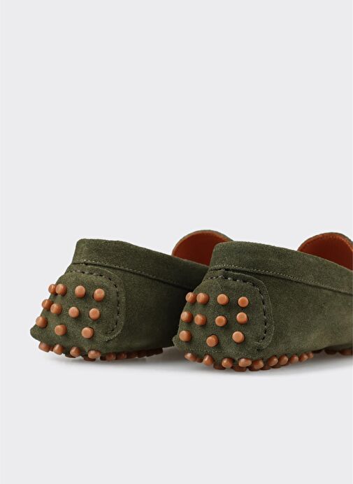 Haki Deri Kadın Günlük Ayakkabı - Görsel 6