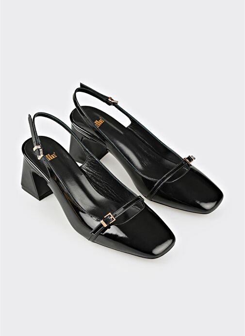 Siyah Kadın Topuklu Ayakkabı - Görsel 3