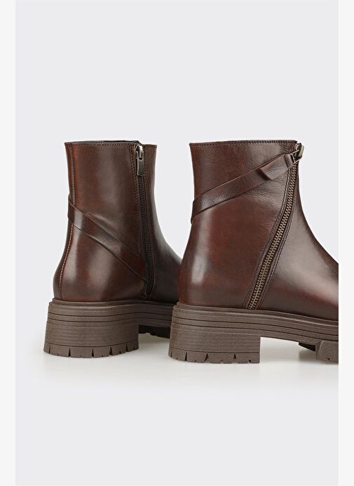 Kahve Deri Kadın Günlük Bot - Görsel 5